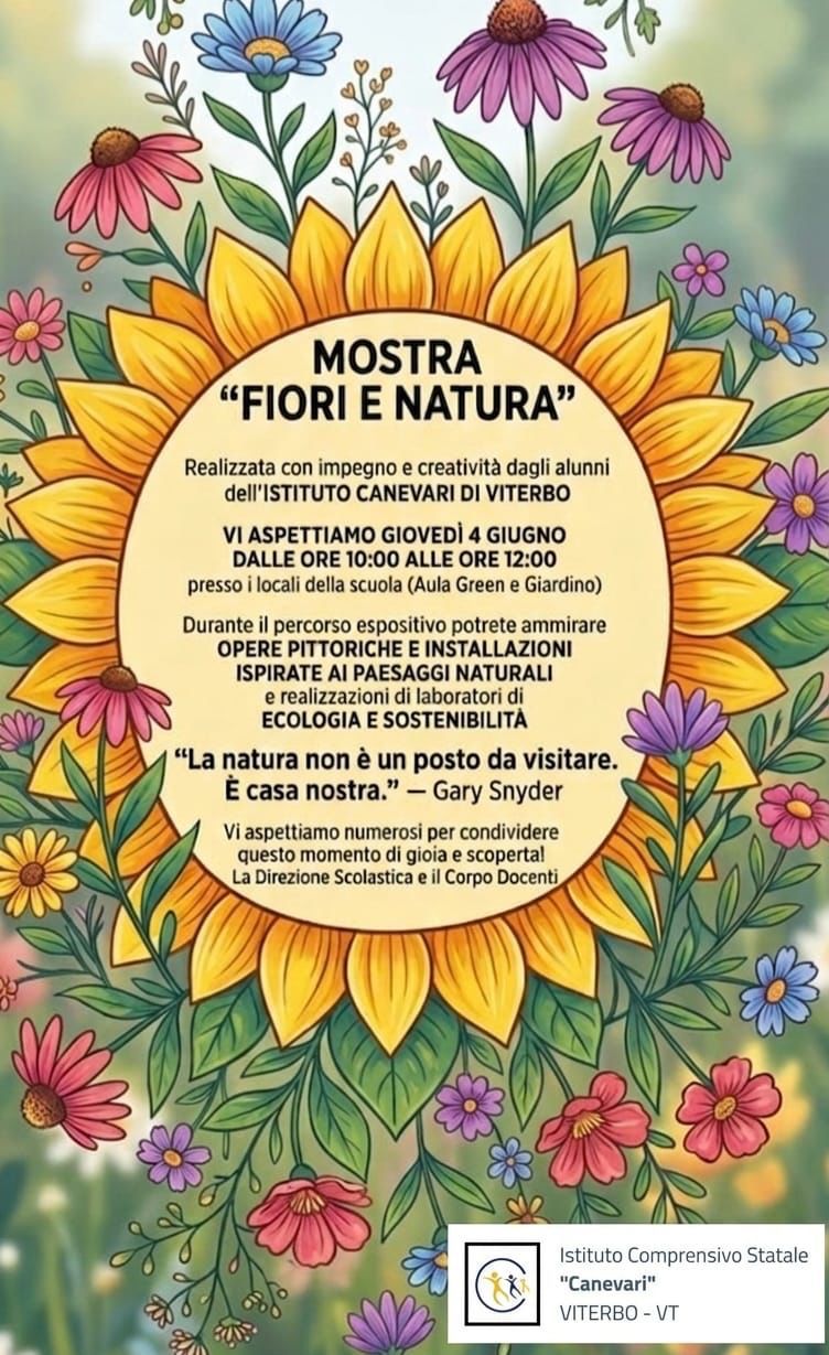 🌼Natura e creatività in mostra: la solidarietà sboccia a scuola.